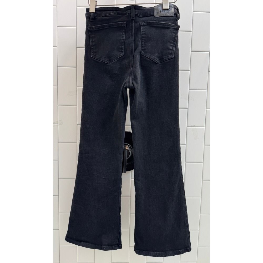 UNIF Flare Jeans Women 27 Black Retro Mid Rise Denim Pants Y2K Skater - Picture 2 of 12